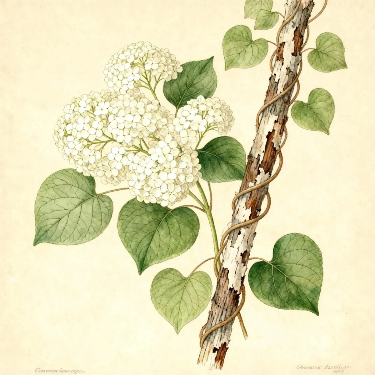 Climbing hydrangea (Hydrangea anomala subsp. petiolaris)