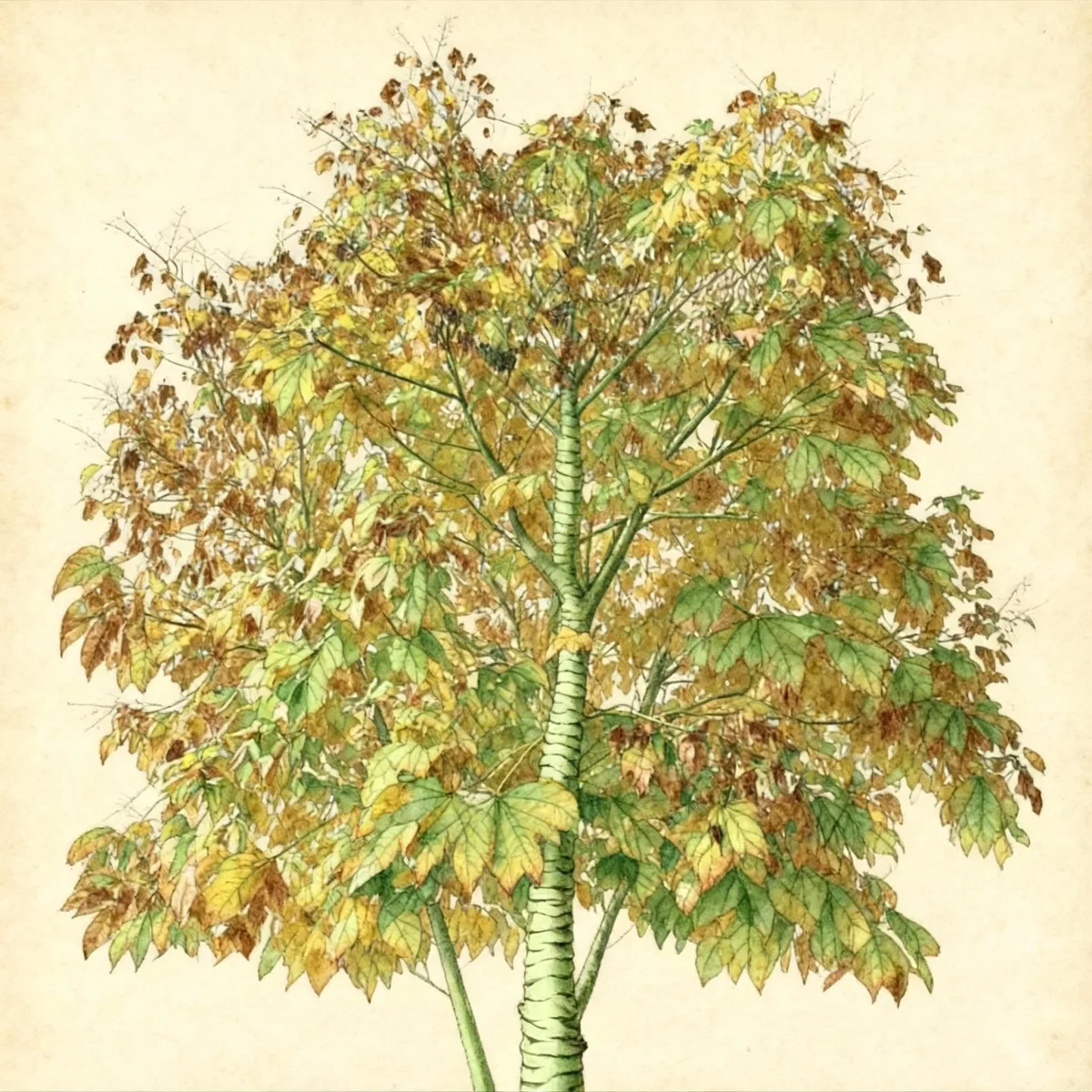 Chinese parasol tree (Firmiana simplex)