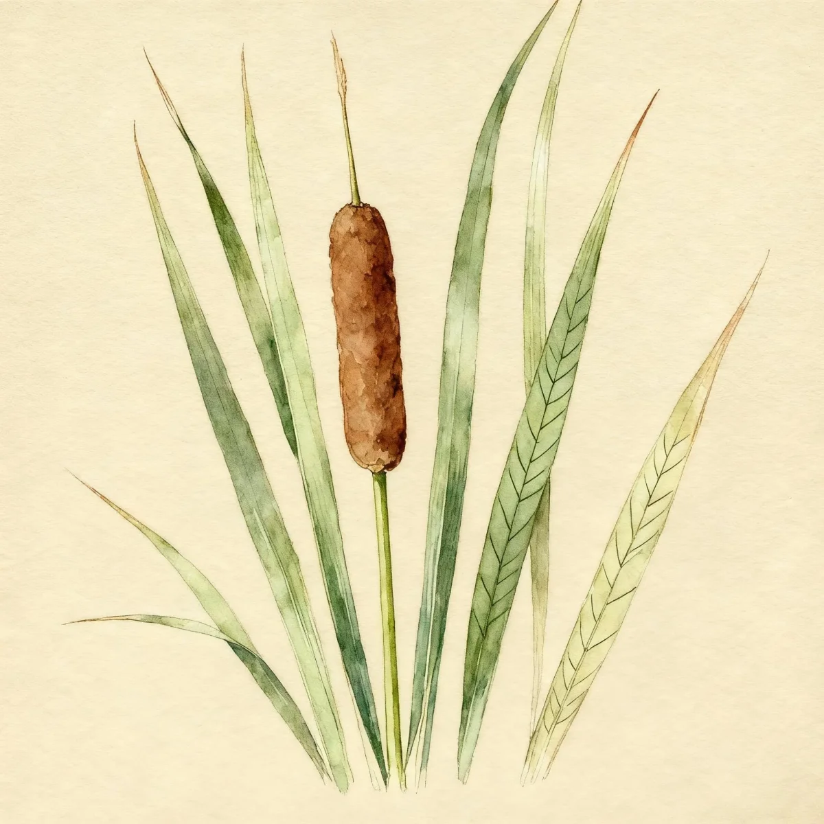 Narrow-leaved cattail (Typha angustifolia)