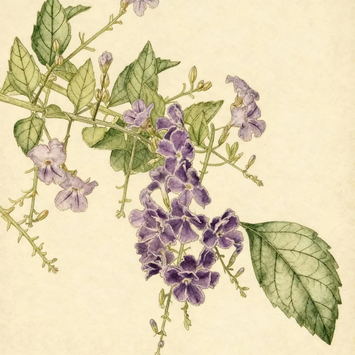 Golden dewdrops (Duranta erecta)