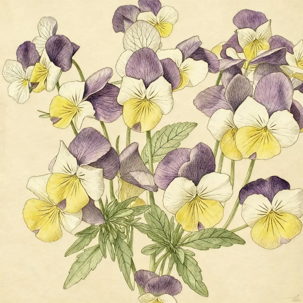 Horned violet (Viola cornuta)