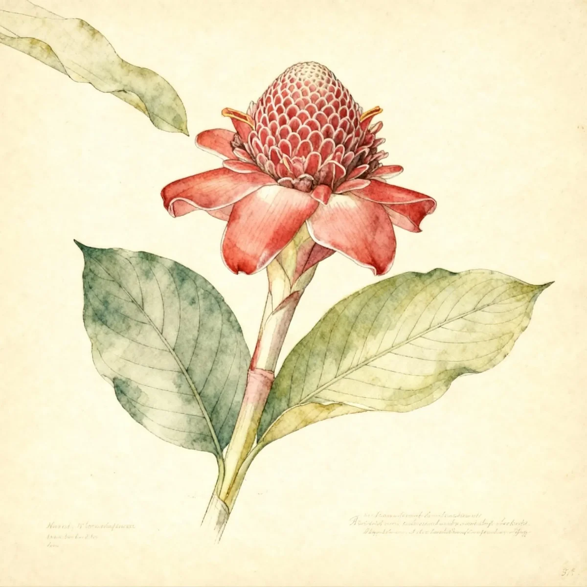 Torch ginger (Etlingera elatior)