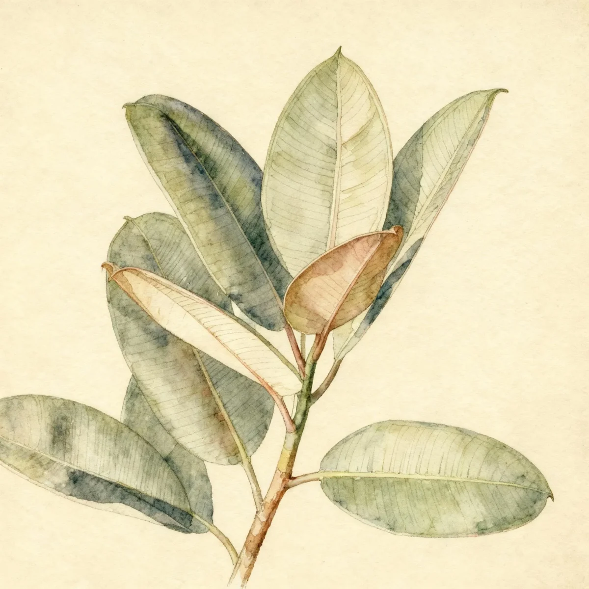 Indian rubberplant (Ficus elastica)