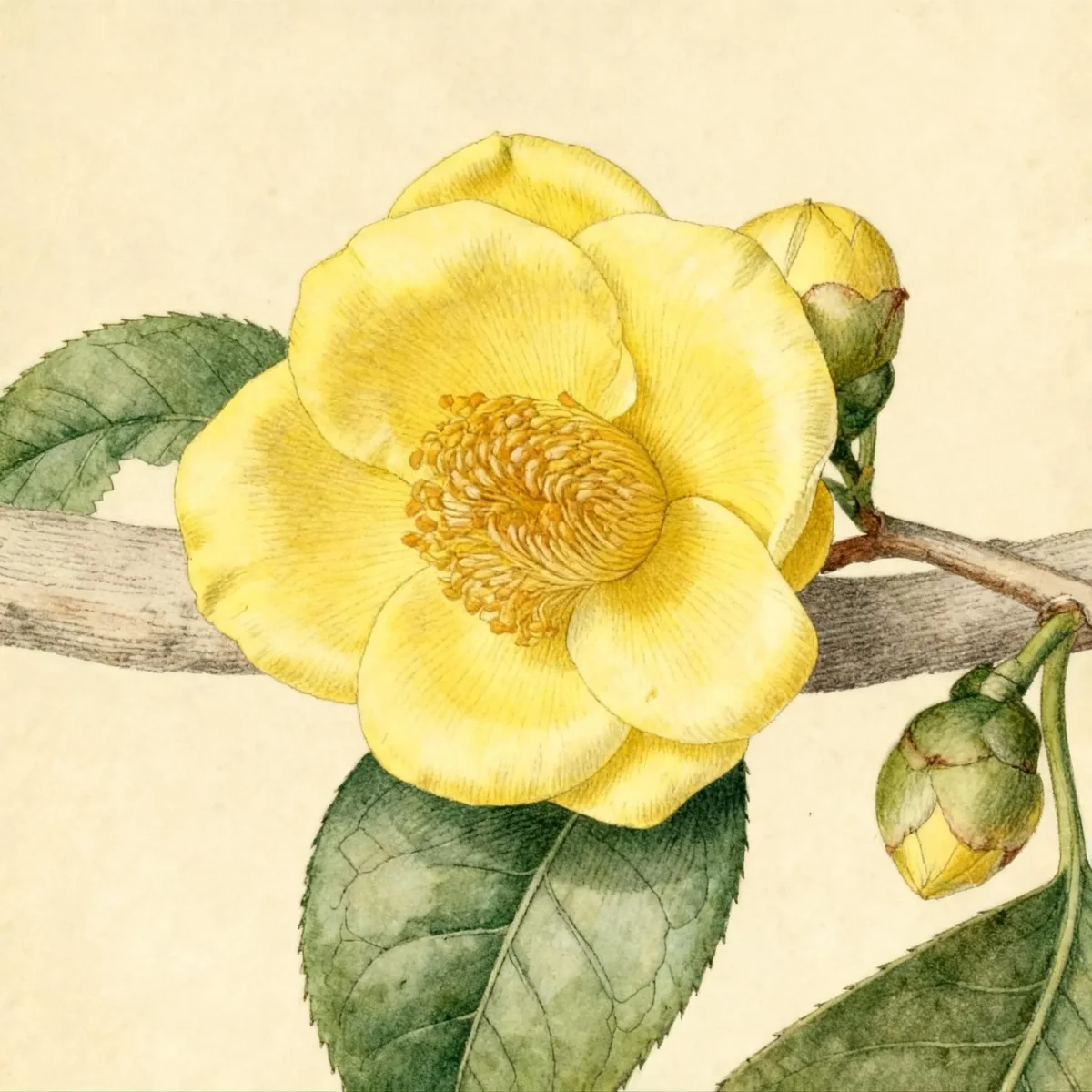 Yellow camellia