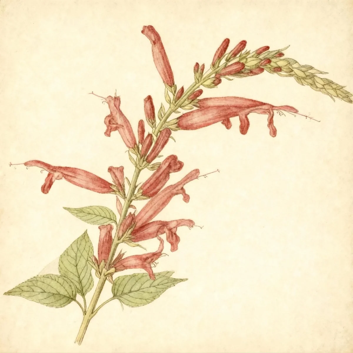 Pineapple sage (Salvia elegans)