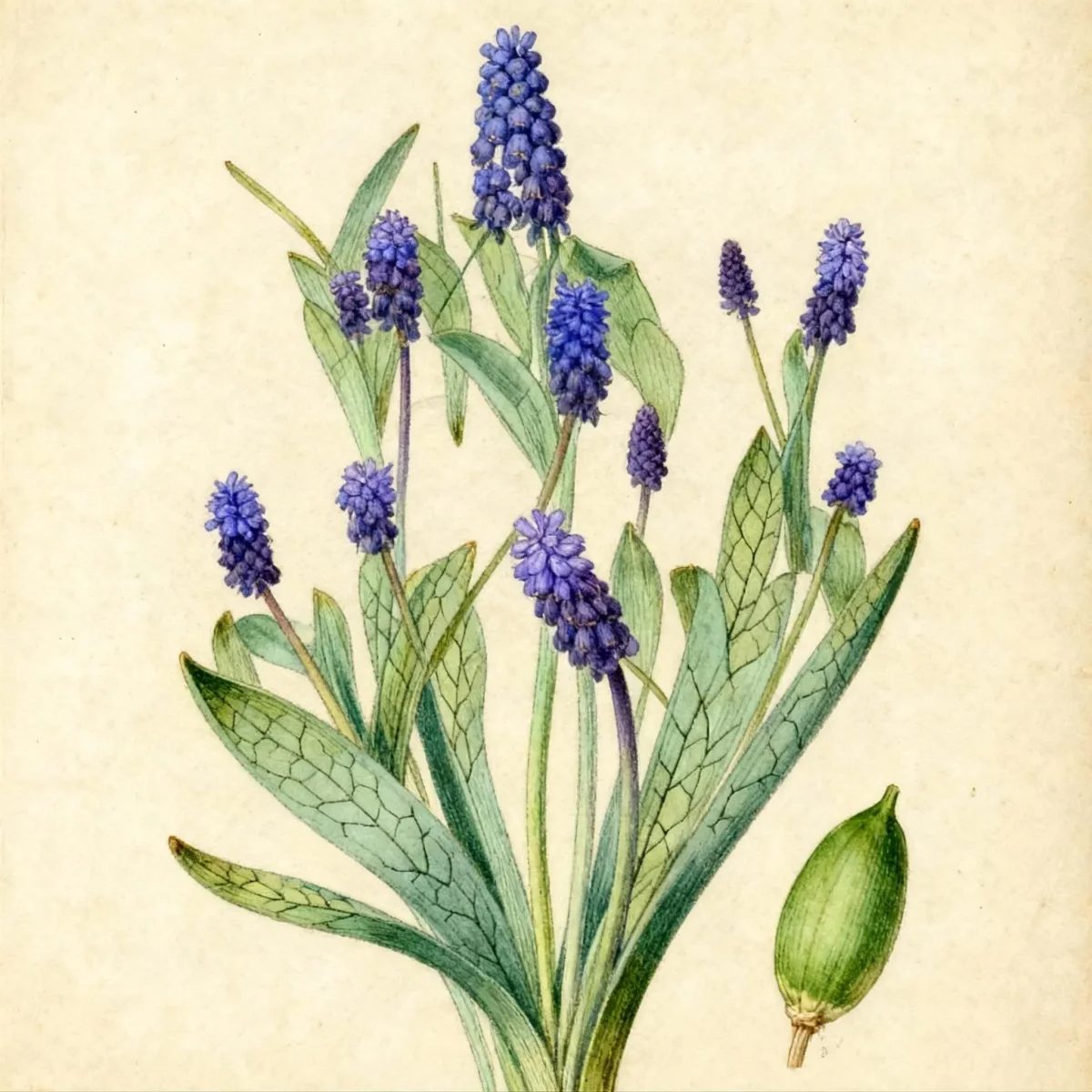 Grape hyacinth (Muscari latifolium)