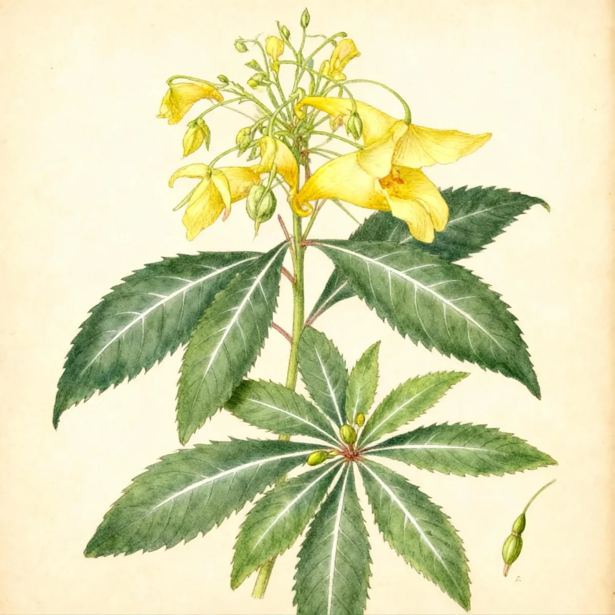 Hardy impatiens (Impatiens omeiana)