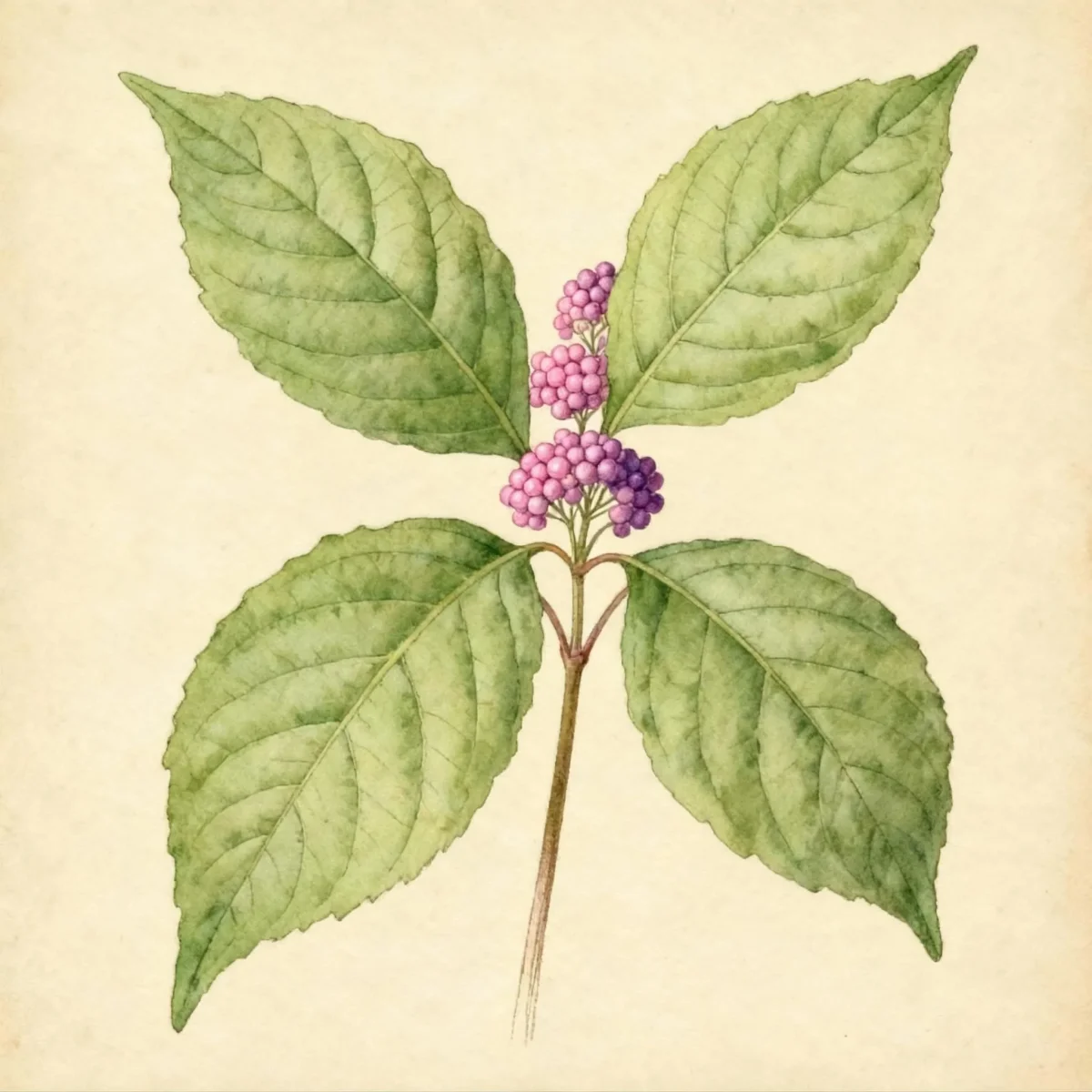 Shikoku beautyberry (Callicarpa shikokiana)