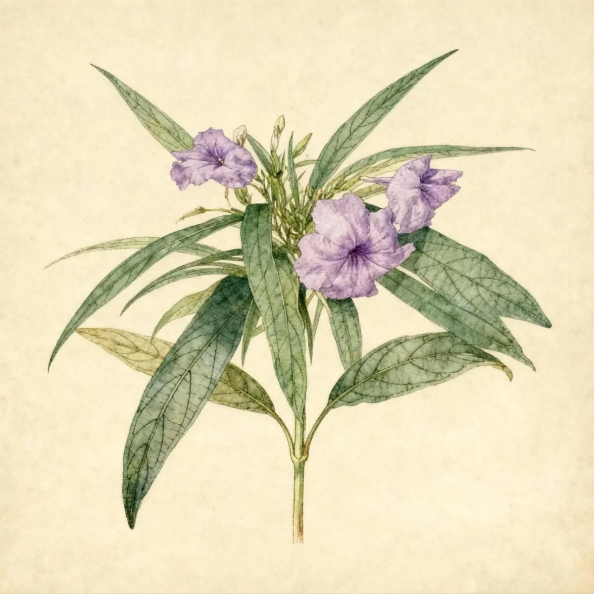 Mexican petunia (Ruellia simplex 'Katie')