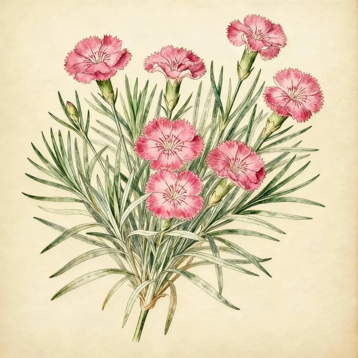 Pink (Dianthus × allwoodii 'Frosty Fire')