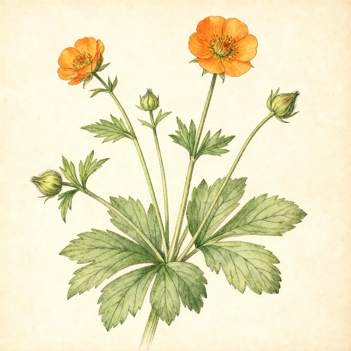 Avens (Geum 'Totally Tangerine')