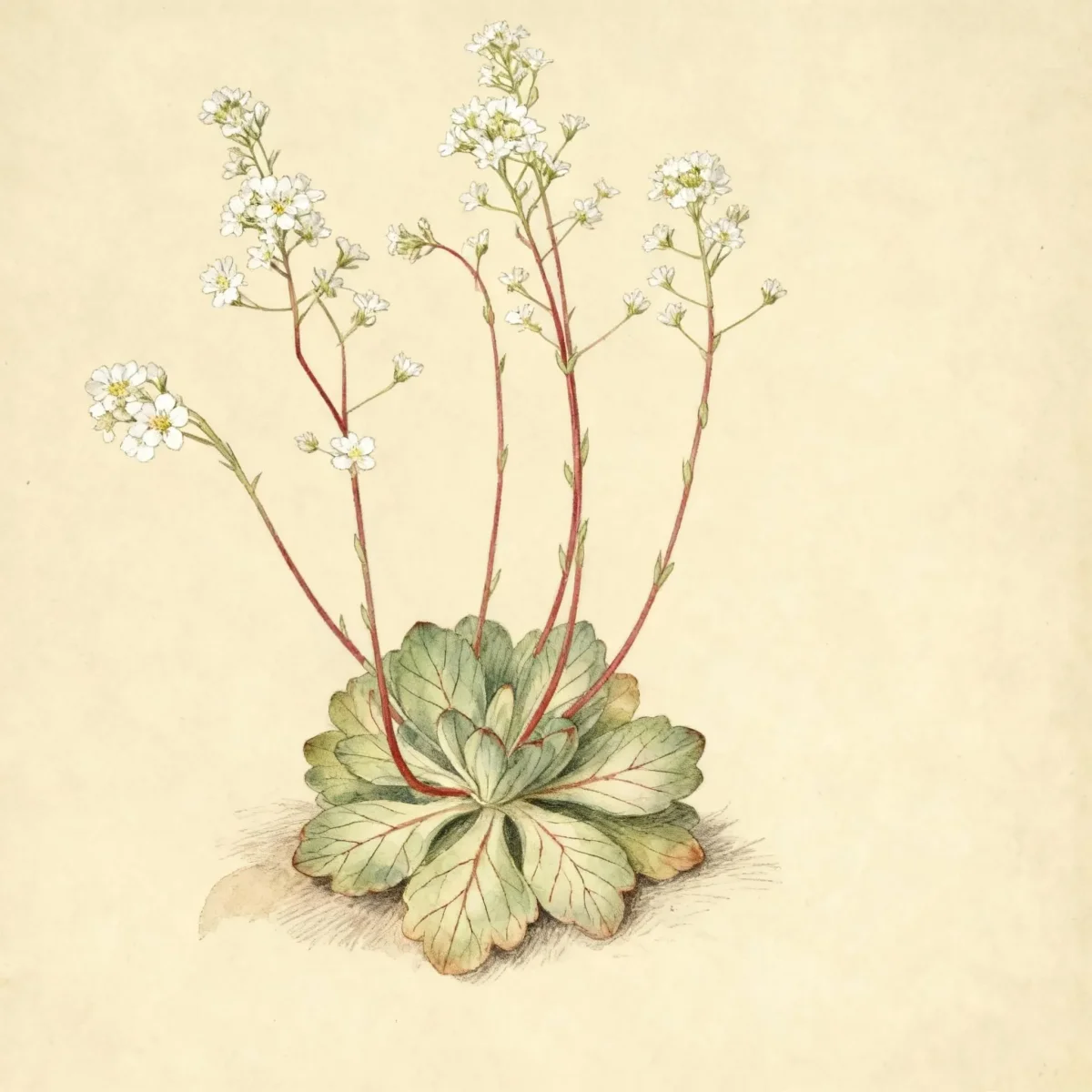 Saxifrage (Saxifraga crustata)