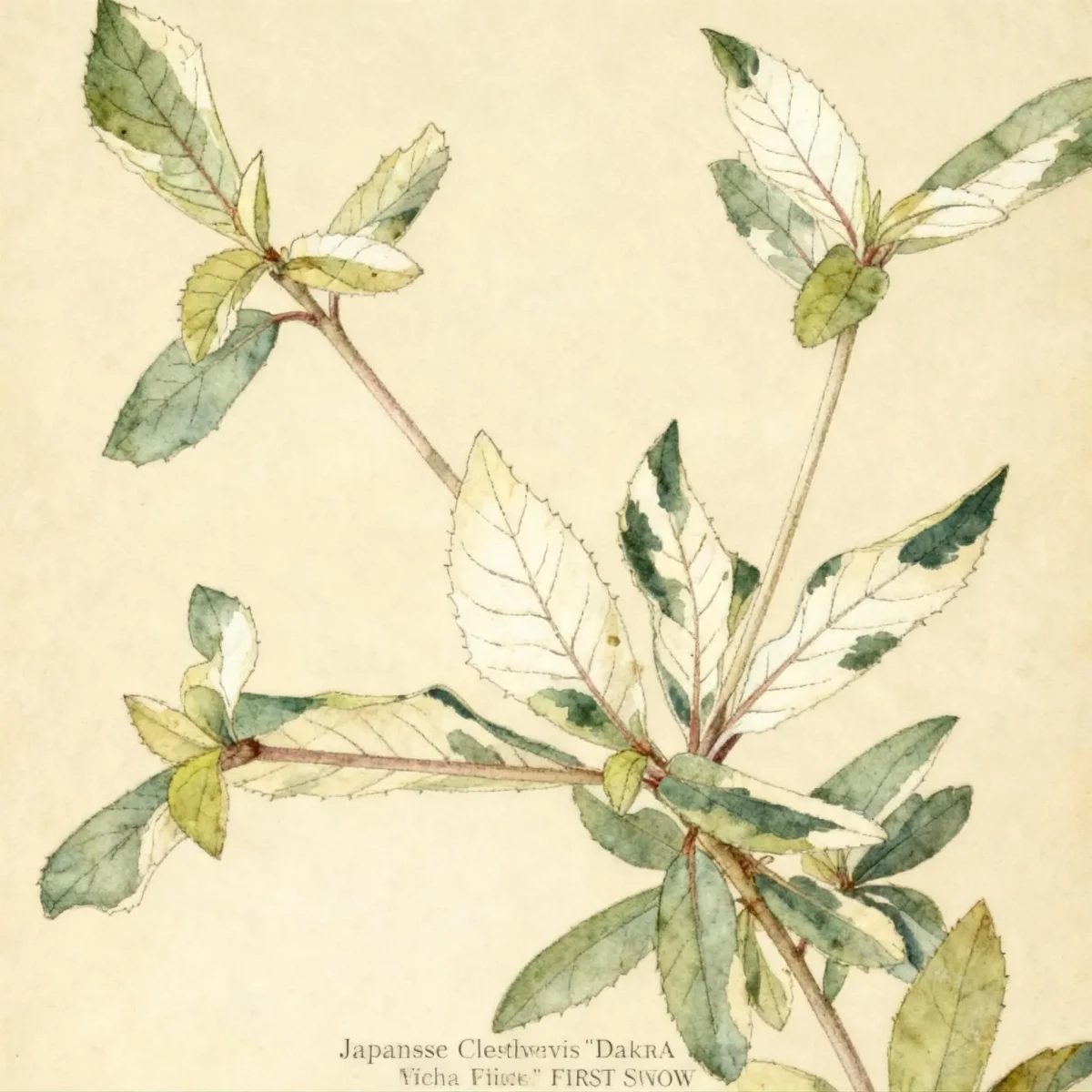 Japanese clethra (Clethra barbinervis 'Takeda Nishiki' FIRST SNOW)