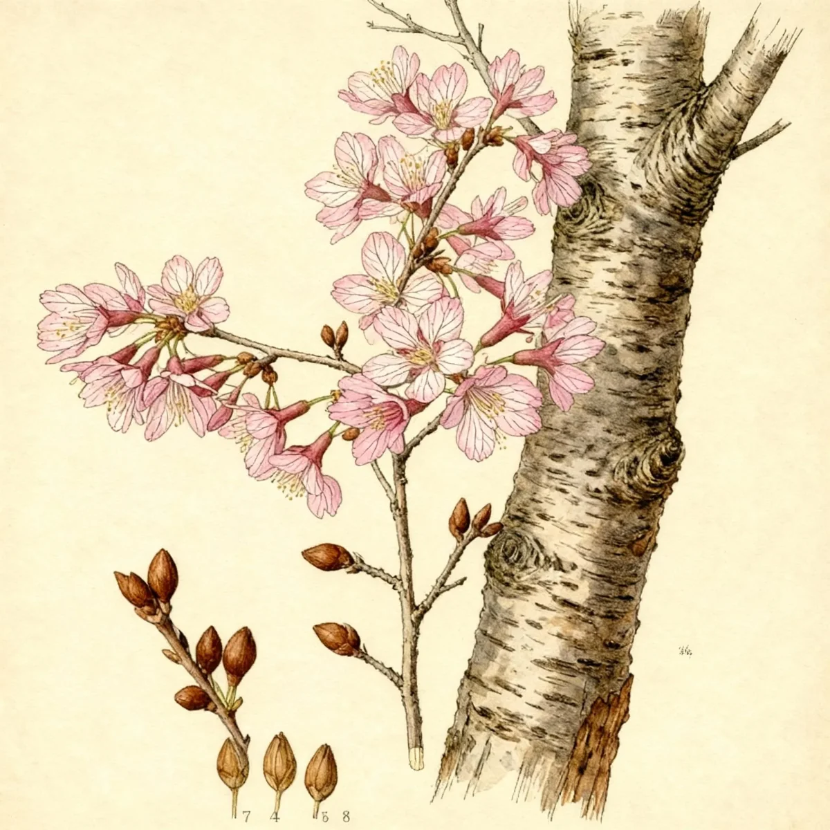 Taiwan cherry (Prunus 'Okame')