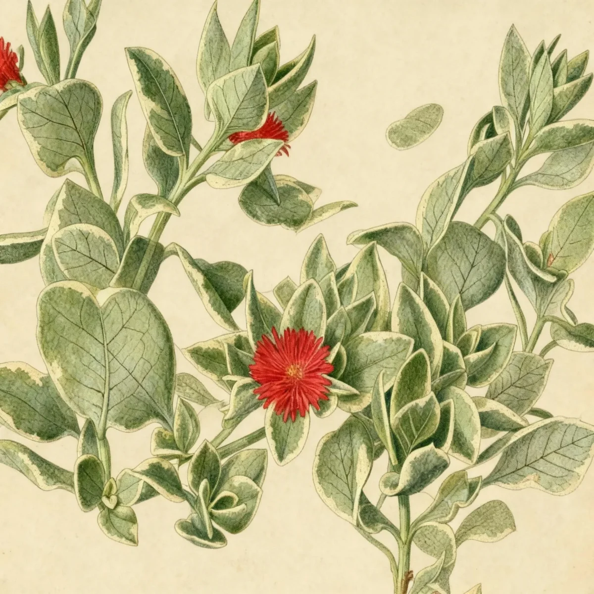 Heartleaf iceplant (Mesembryanthemum cordifolium)