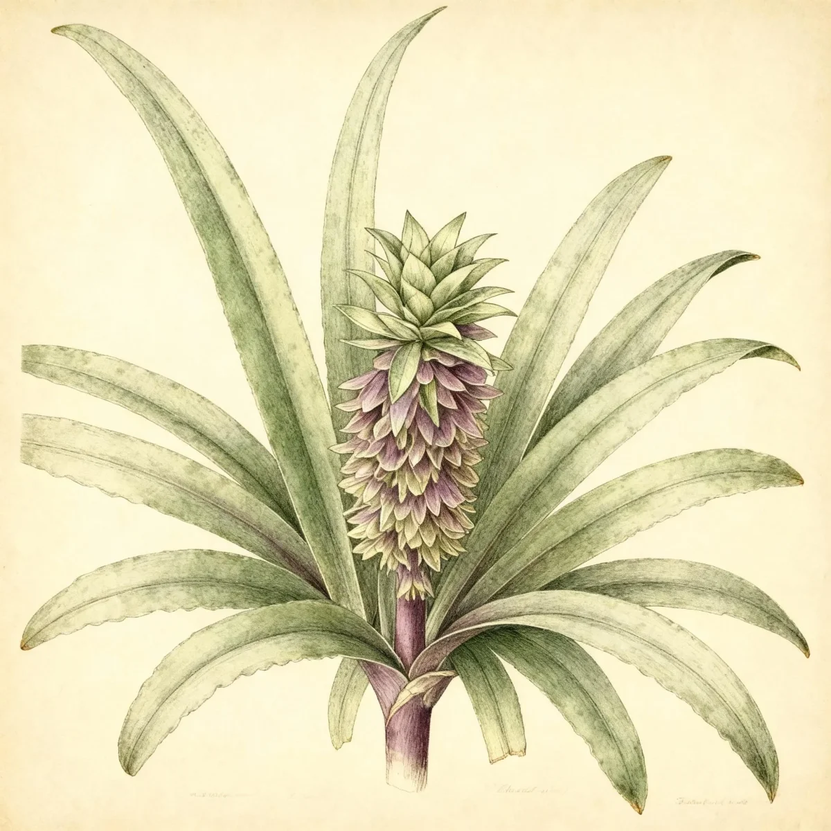 Pineapple lily (Eucomis 'Freckles')