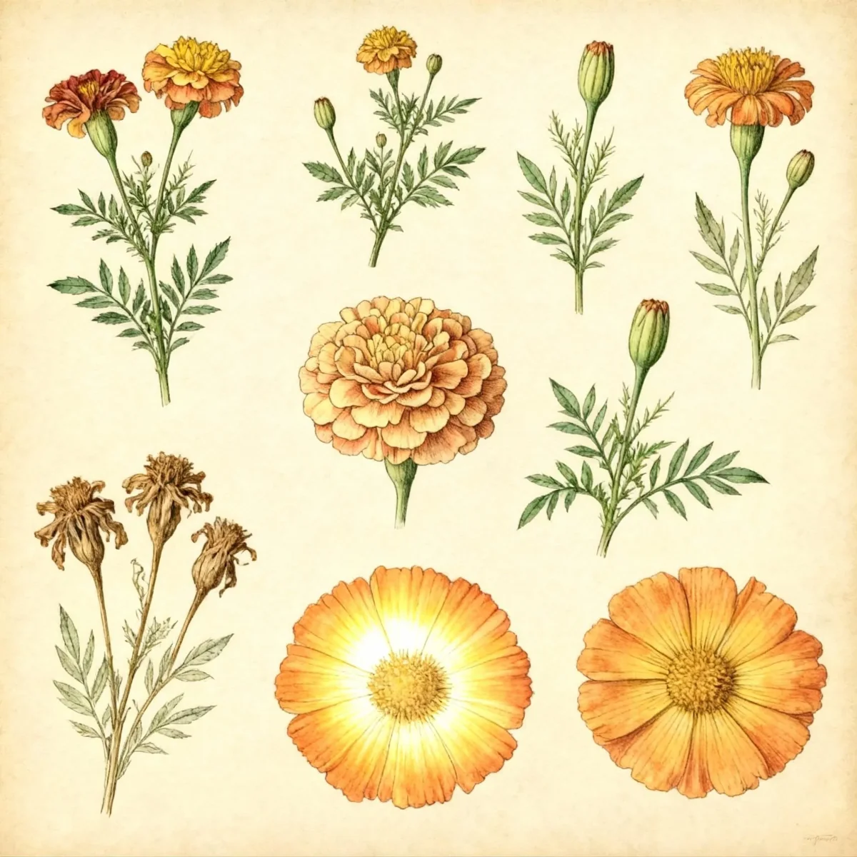 French marigold (Tagetes patula 'Strawberry Blonde')