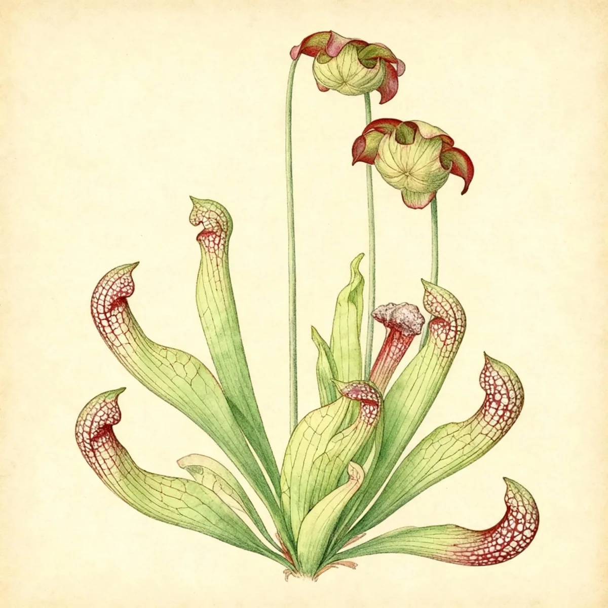 Pitcher plant (Sarracenia 'Scarlett Belle')
