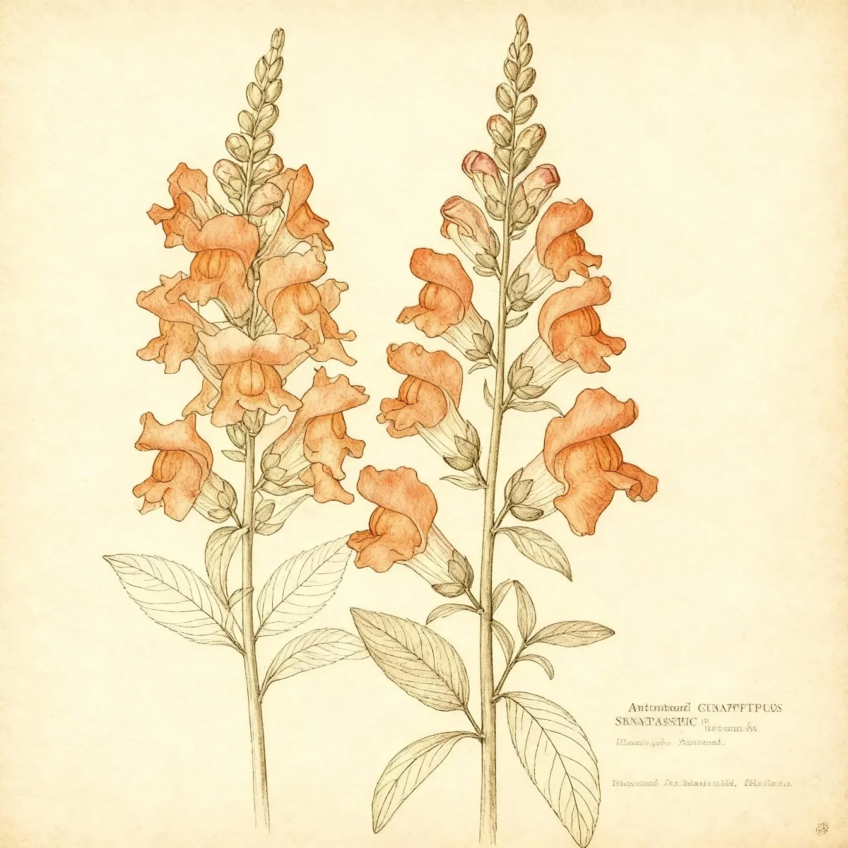 Snapdragon (Antirrhinum majus SNAPTASTIC ORANGE FLAME)