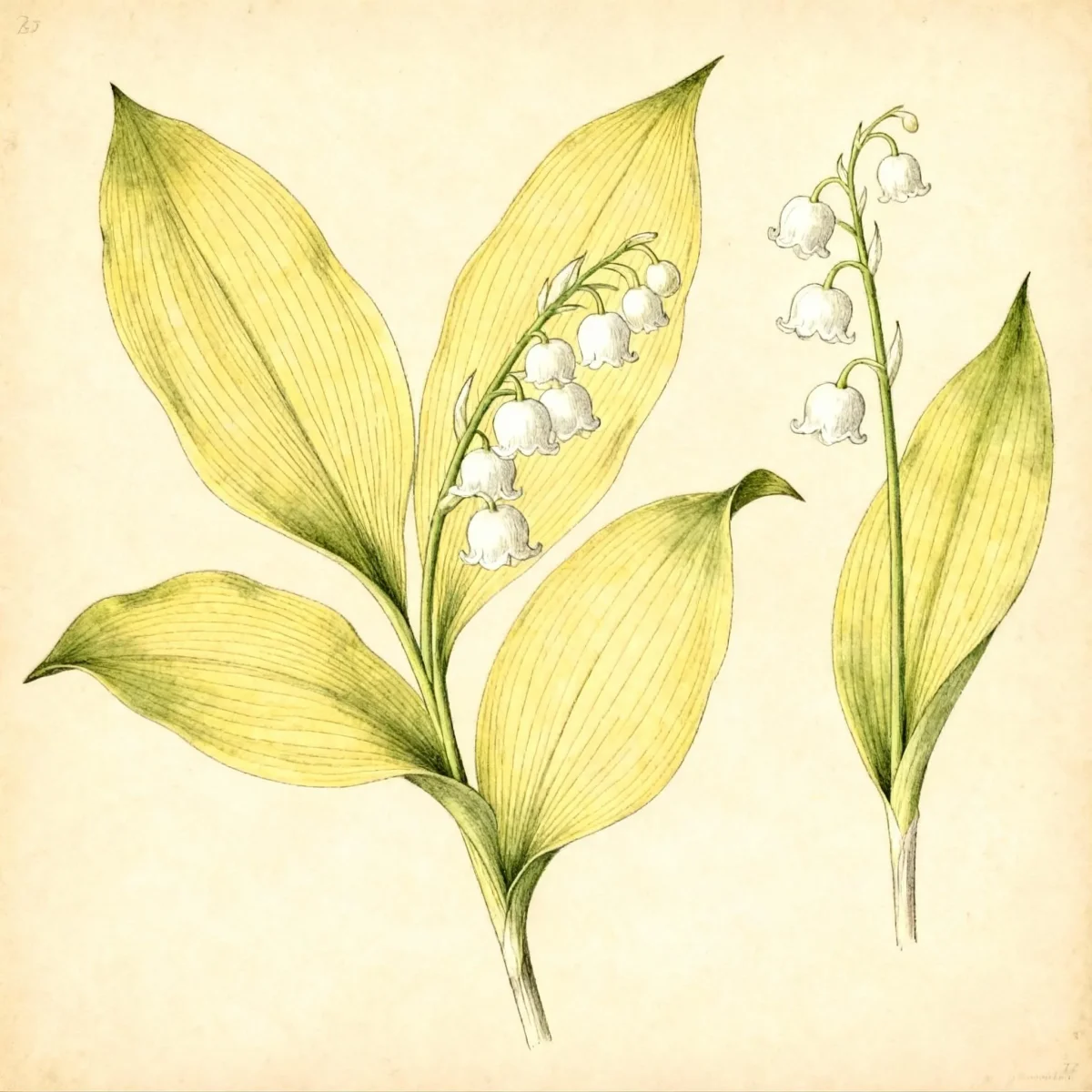 Lily of the valley (Convallaria majalis 'Golden Slippers')