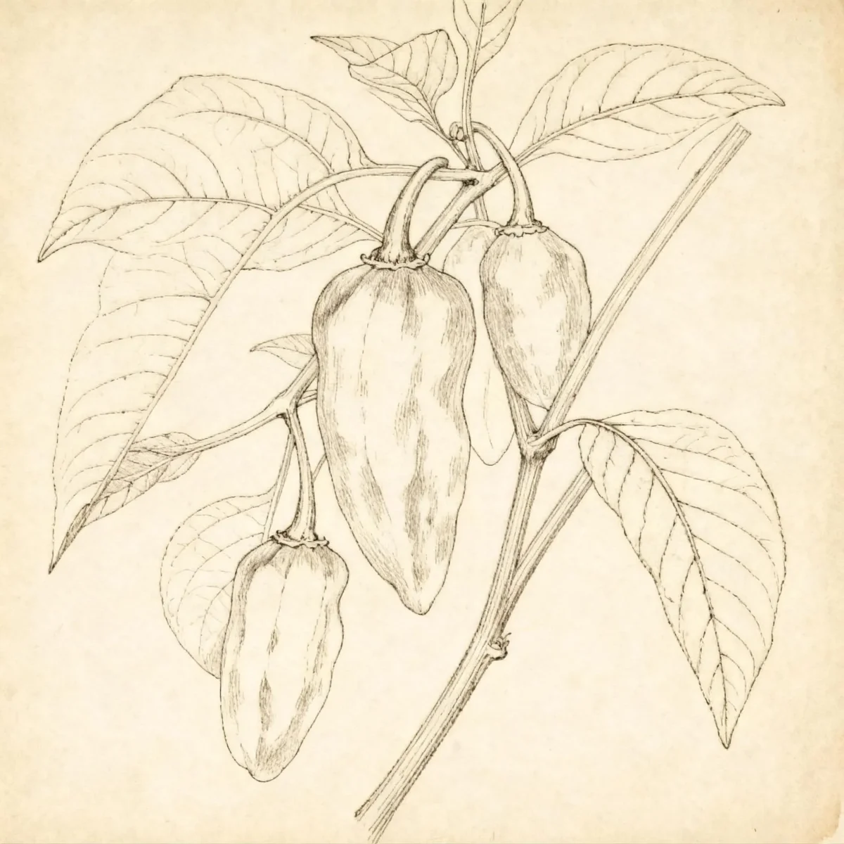 Habanero pepper (Capsicum chinense 'Roulette')