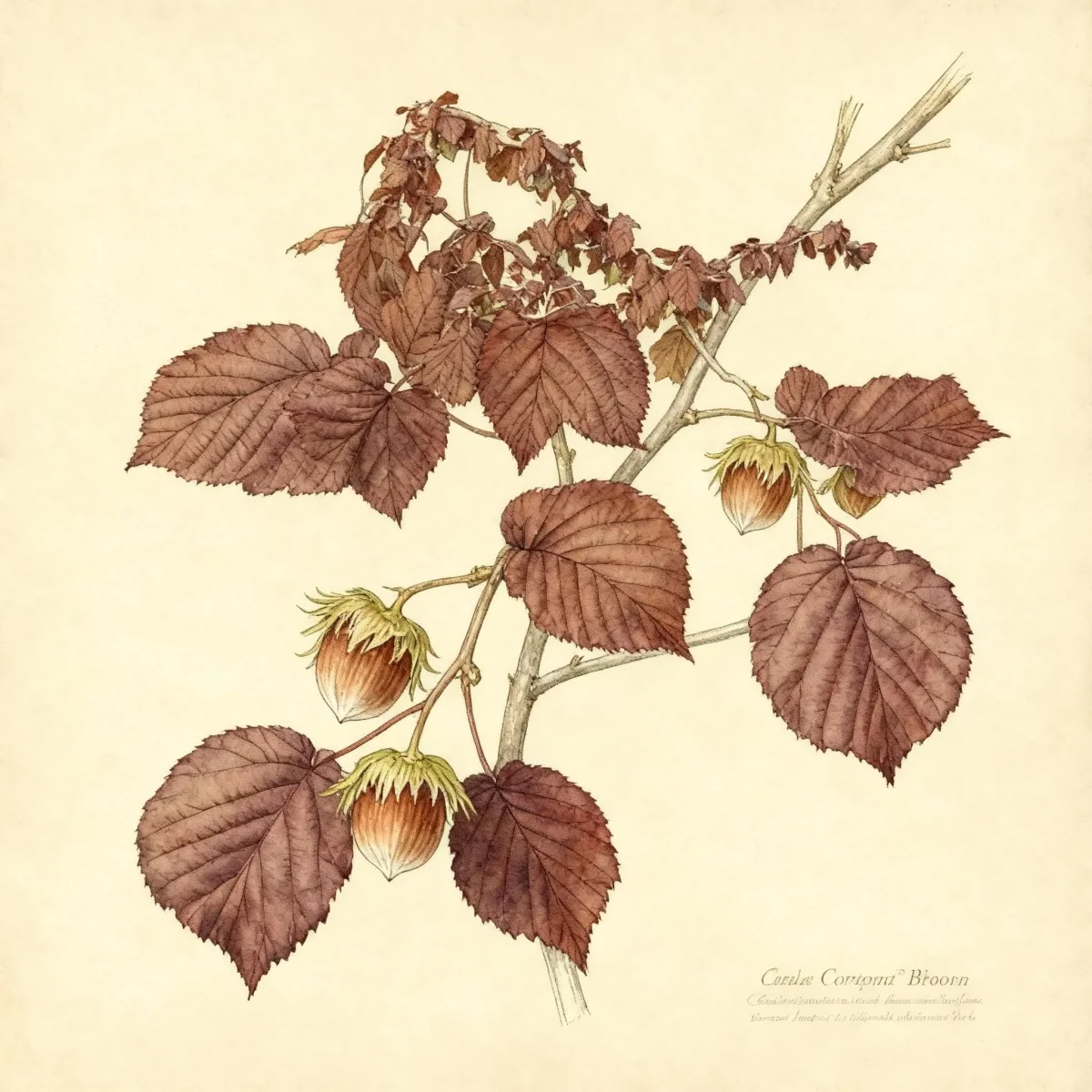 Hazelnut (Corylus avellana 'Red Dragon')