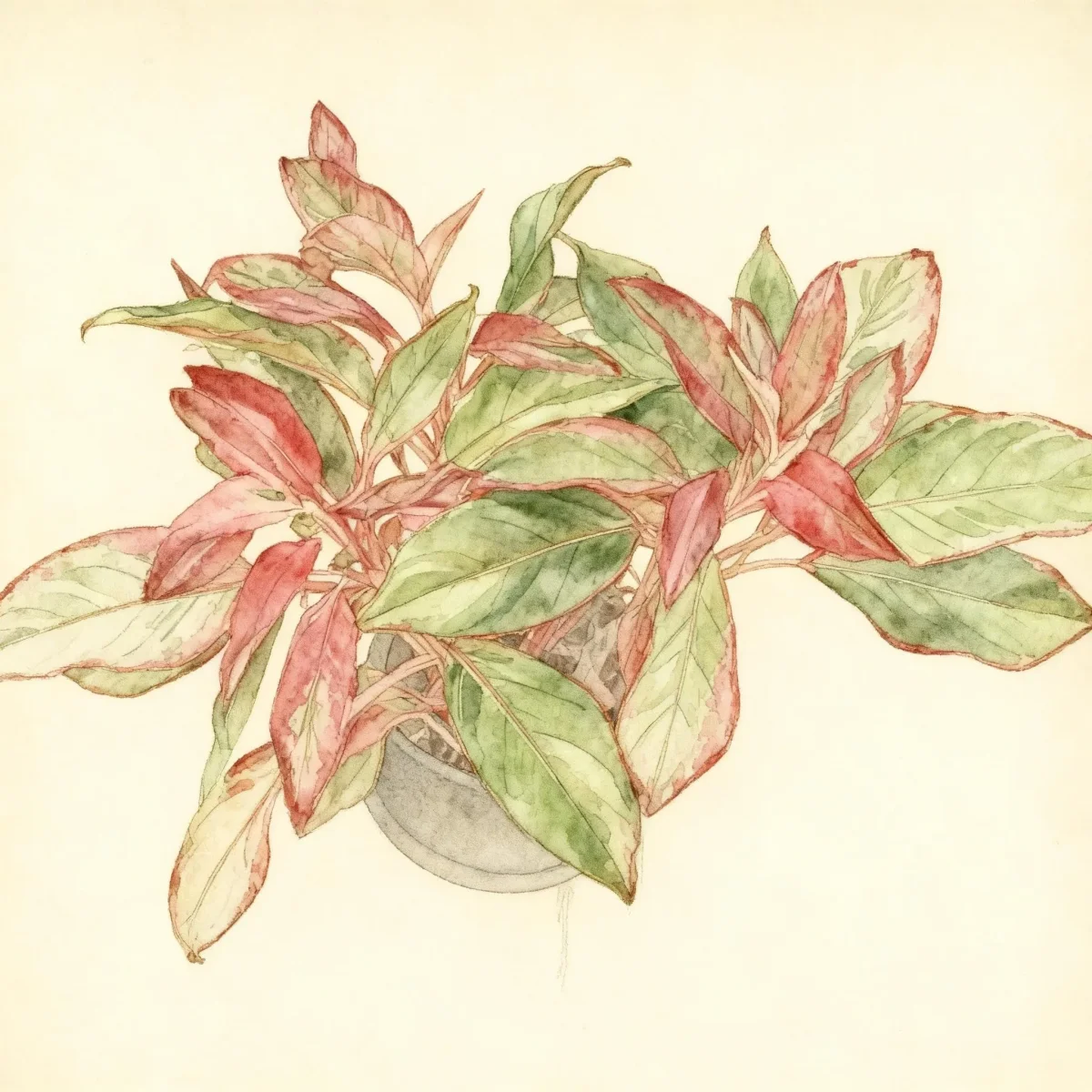 Chinese evergreen (Aglaonema 'Red Gold')