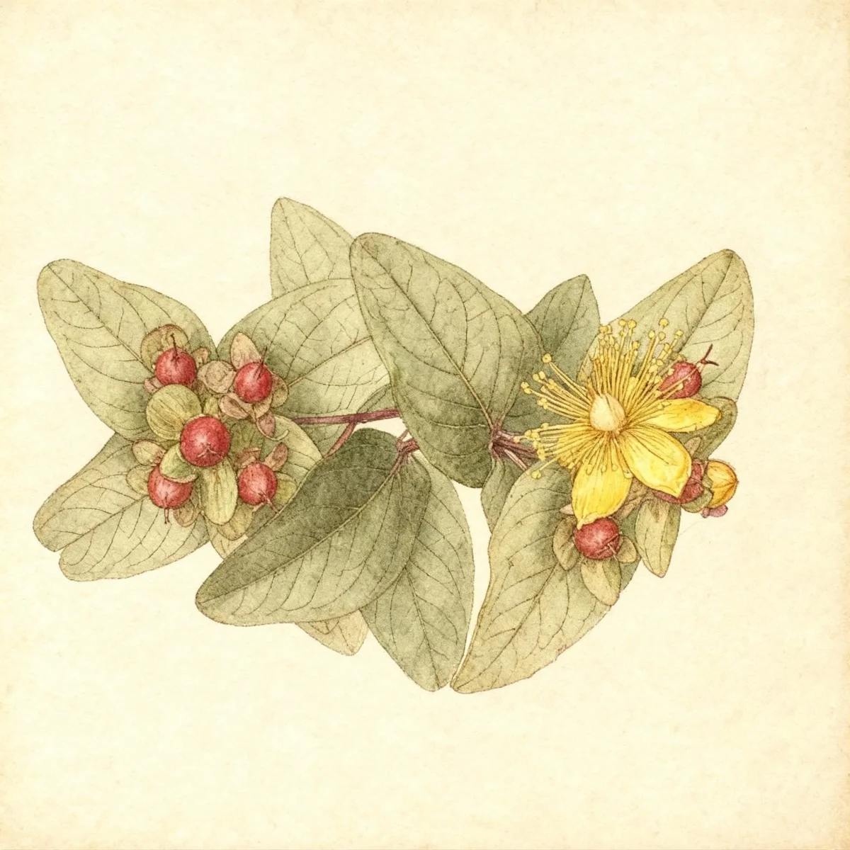 Hypericum (Hypericum × inodorum 'Kolsan' FLORALBERRY SANGRIA)