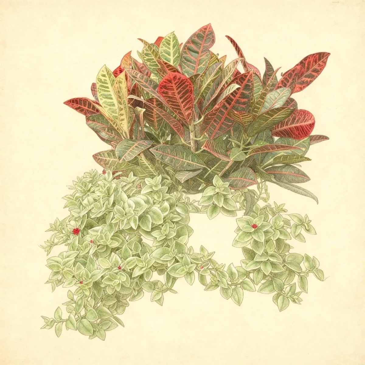 Heartleaf iceplant (Mesembryanthemum cordifolium 'Mesbicla' MEZOO TRAILING RED)